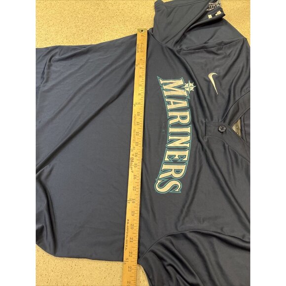 Nike Seattle Mariners Baseball Short Sleeve Shirt  Jersey Mens Large MLB - Picture 3 of 7